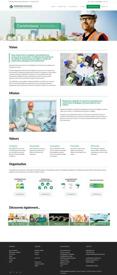 Confédération Construction Projet - Agence OUI Are Web UX Design CX Neuromarketing CRO