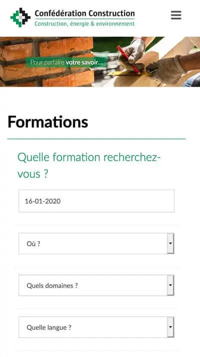 Confédération Construction Projet - Agence OUI Are Web UX Design CX Neuromarketing CRO