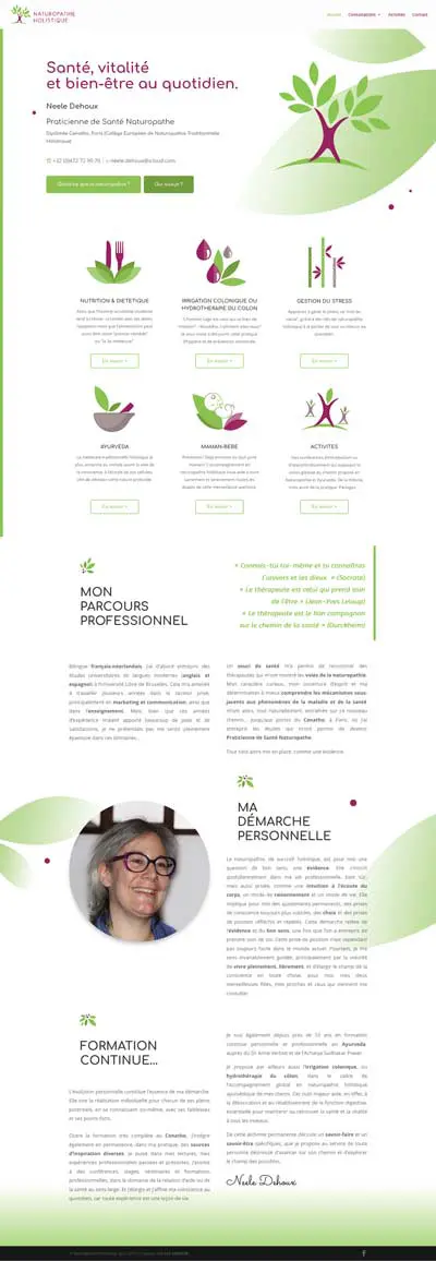 Naturopathie Neele Dehoux Projet - Agence OUI Are Web UX Design CX Neuromarketing CRO