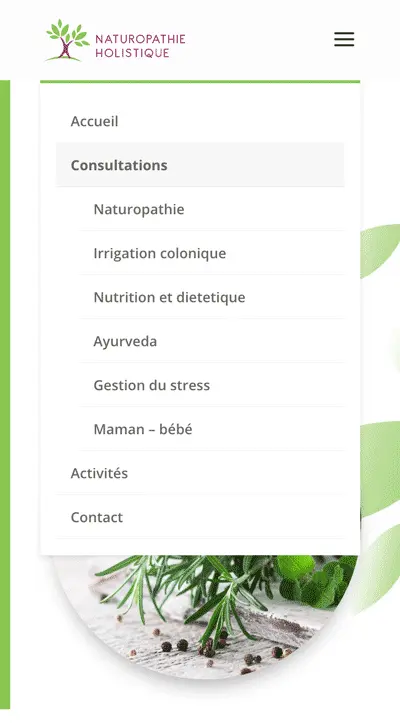 Naturopathie Neele Dehoux Projet - Agence OUI Are Web UX Design CX Neuromarketing CRO
