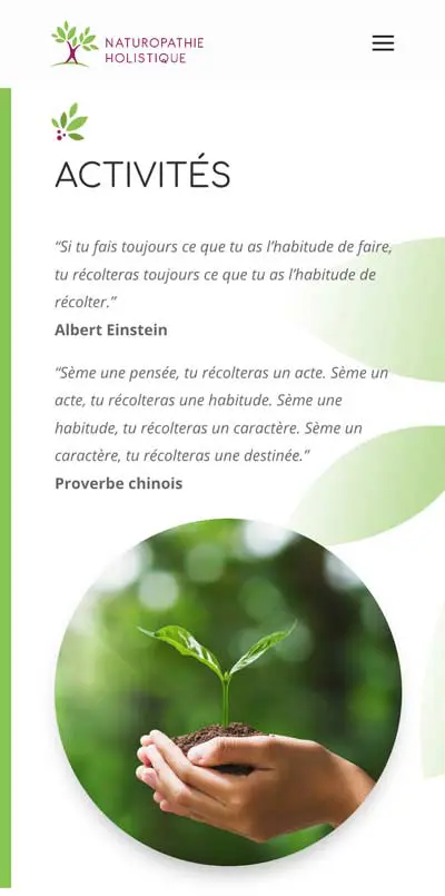 Naturopathie Neele Dehoux Projet - Agence OUI Are Web UX Design CX Neuromarketing CRO