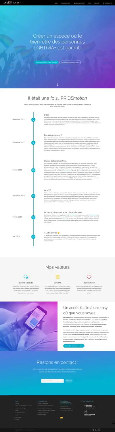 Pridemotion Projet - Agence OUI Are Web UX Design CX Neuromarketing CRO