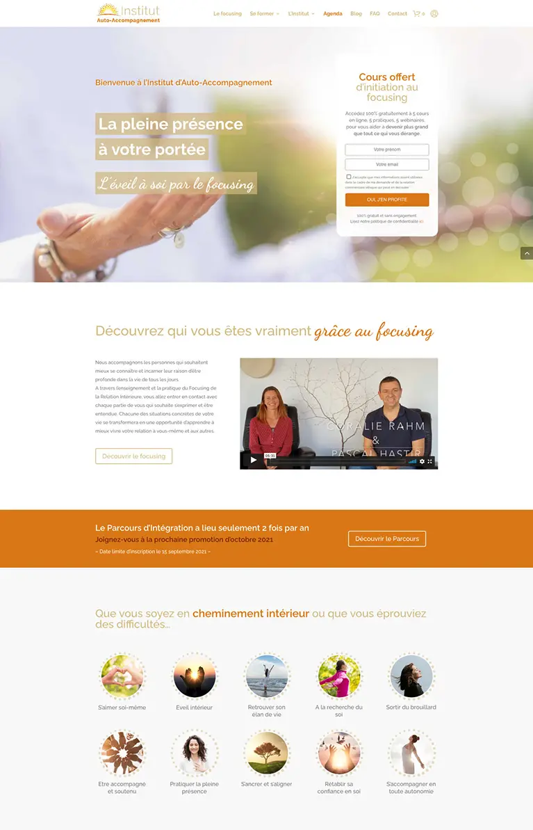 Institut d'Auto-Accompagnement - Agence OUI Are Web UX Design CX Neuromarketing CRO