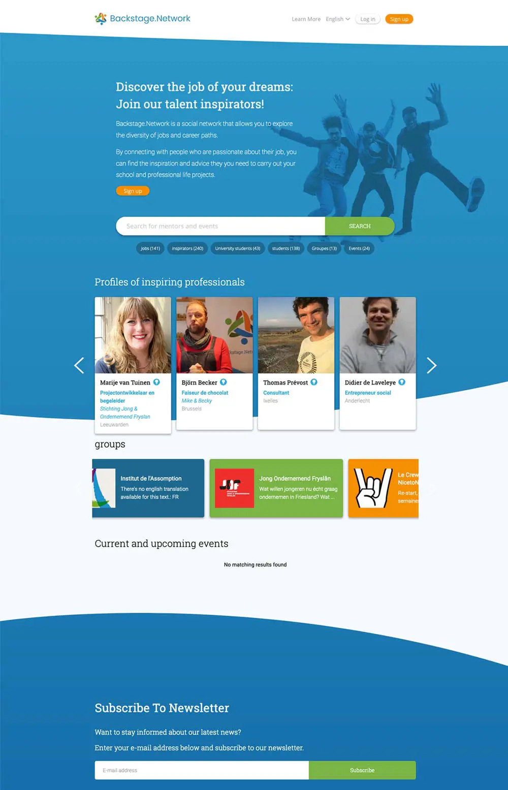 Backstage.Network projet - Agence OUI Are Web UX Design CX Neuromarketing CRO