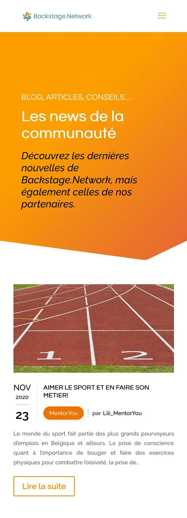 Backstage.Network projet - Agence OUI Are Web UX Design CX Neuromarketing CRO