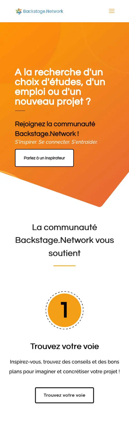 Backstage.Network projet - Agence OUI Are Web UX Design CX Neuromarketing CRO